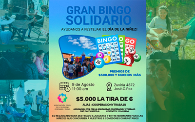Jugamos por la infancia: Gran Bingo Solidario en José C. Paz